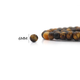 Piedra natural ojo de tigre 6mm x sarta