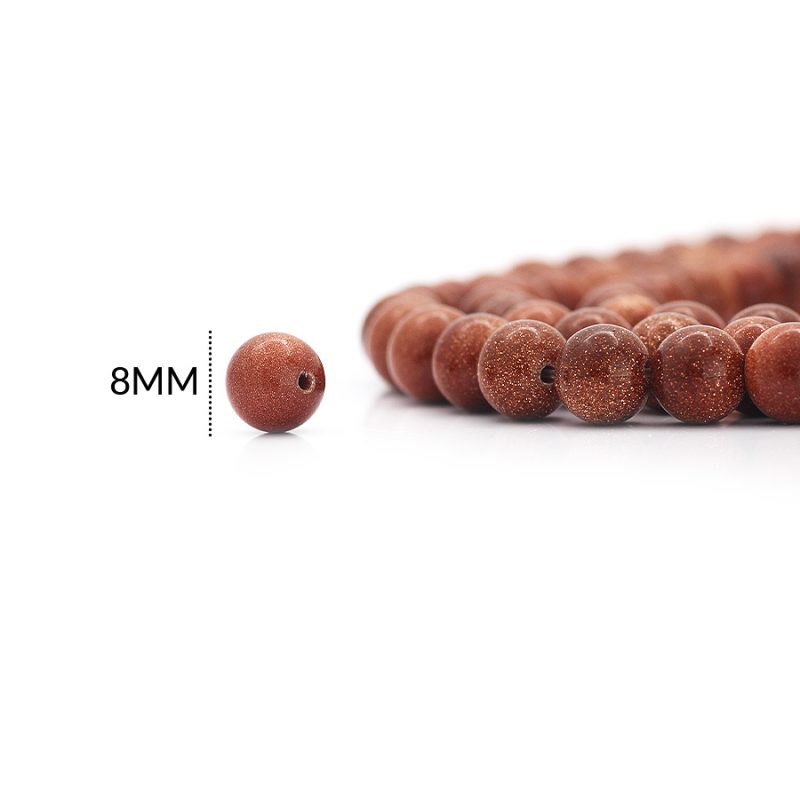 Piedra natural lluvia de oro 8mm x sarta