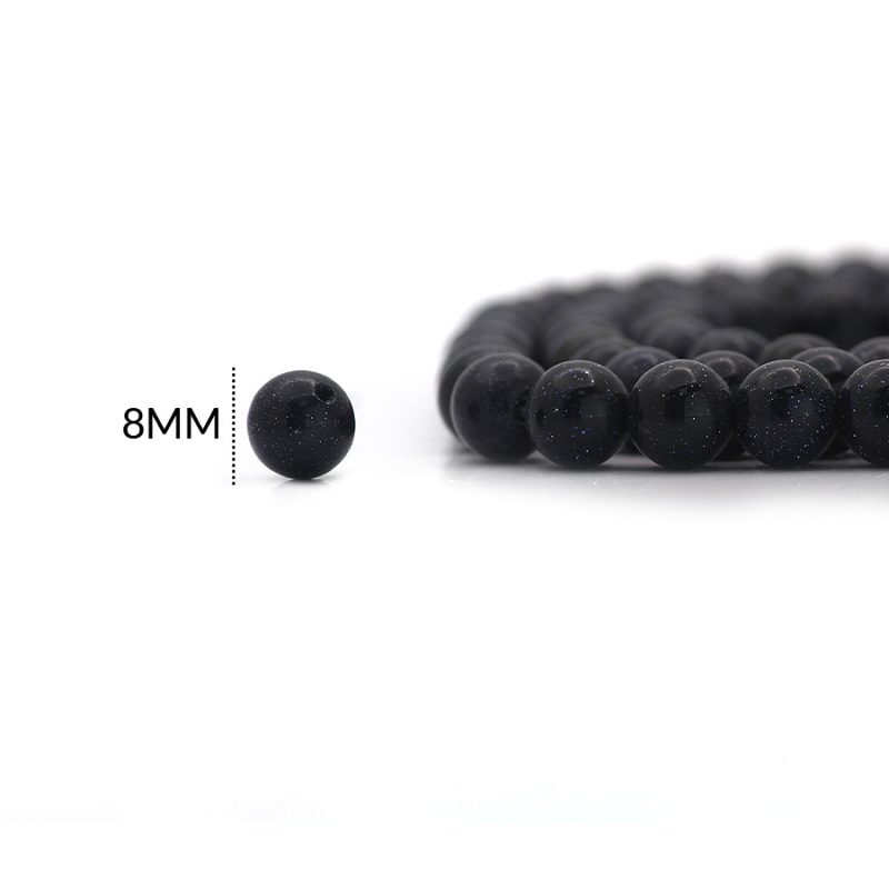 Piedra natural serpentina lluvia de plata 8mm x sarta