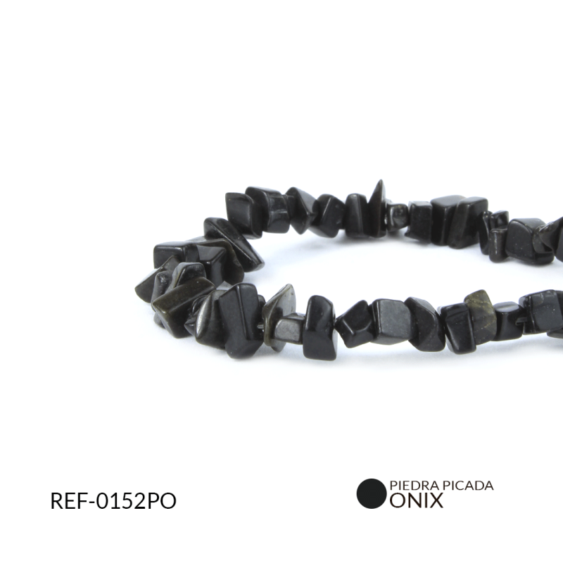 PIEDRA PICADA ONIX PEQUEÑA / sarta x 45 cm aprox / REF-0152PO