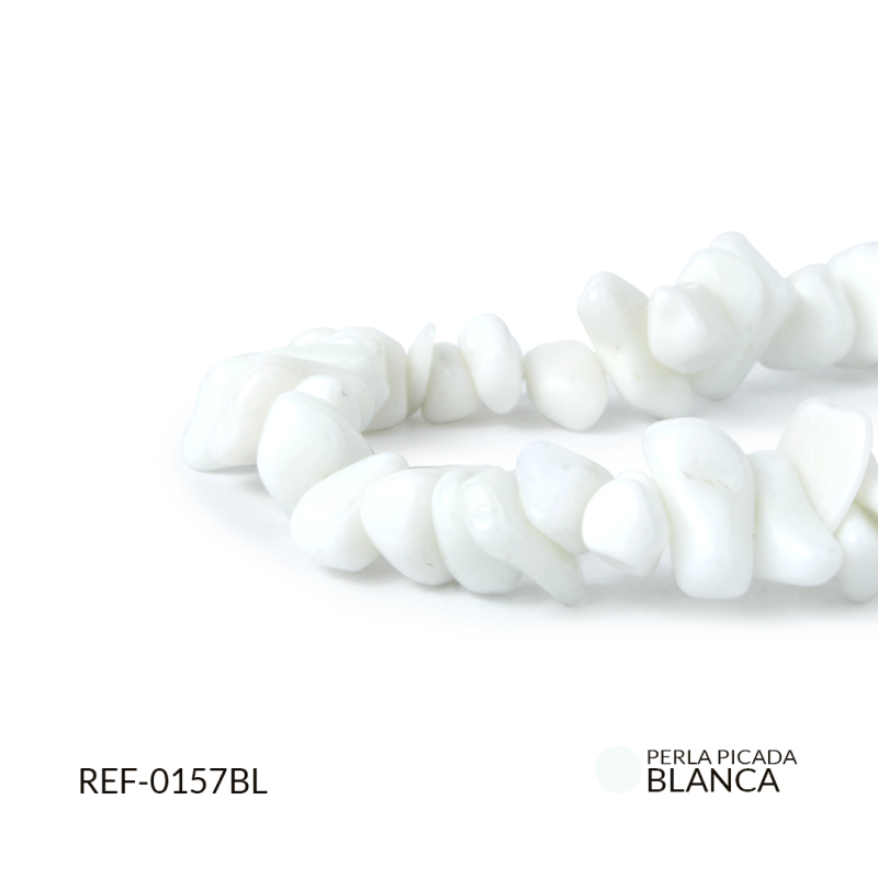 Piedra picada blanca grande sarta x40 cm aprox