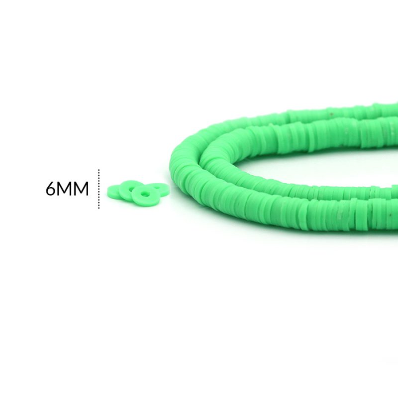 FIMO DISCO VERDE 6MM / x sarta de 39 cm aprox / REF – 0173C89 / REF-0173C89