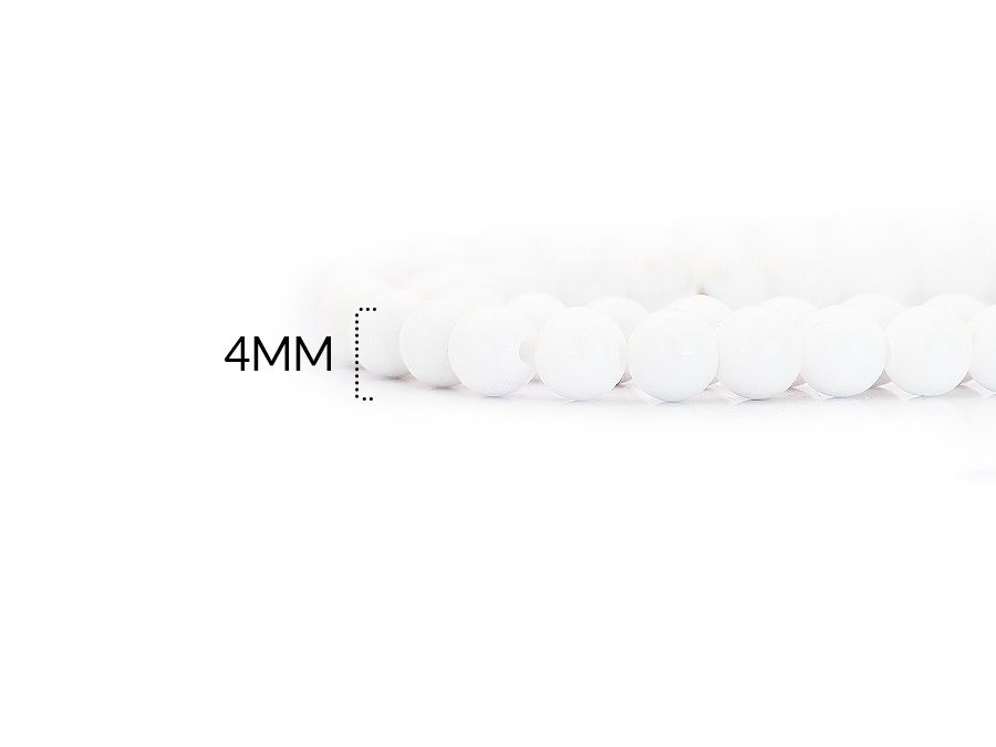 PIEDRA FOSIL 4MM / color BLANCO / X SARTA / promedio 94 und / ref – 0200BL