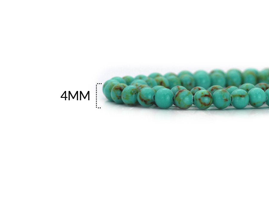 PIEDRA FOSIL 4MM / color VERDE JADE / X SARTA / promedio 94 und / ref – 0200VJ