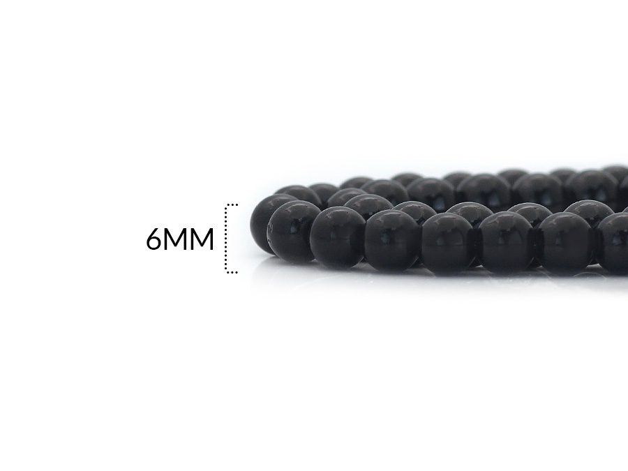 PIEDRA FOSIL 6MM / color NEGRO / X SARTA / promedio 66 uni / REF – 0201NN / ref – 0201NN