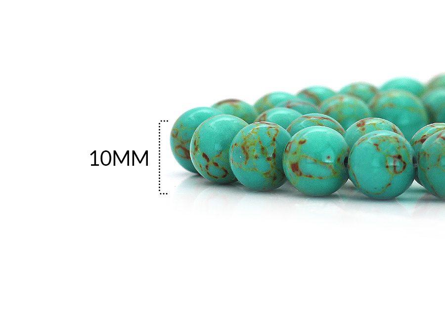 PIEDRA FOSIL 10MM / color VERDE JADE / X SARTA / promedio 40 und / ref – 0203VJ