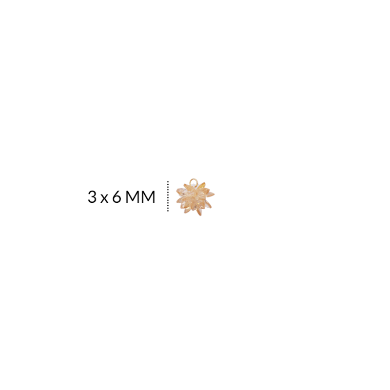 DIJE CRISTAL RAMO HOJAS 3 X 6MM / cafe claro / X UNIDAD / REF-0214CAFE / REF-0214cafe