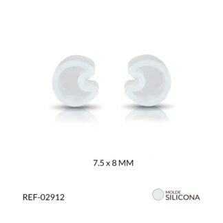 Molde silicona luna para topo 7.5 x 8 mm / x par / Ref-02912 