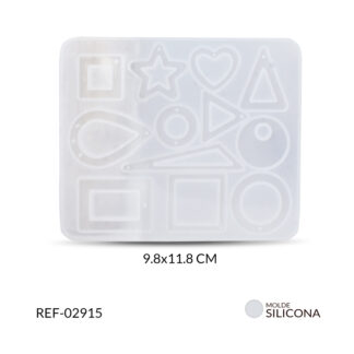 Molde silicona figuras varias para resinar 9.8 x 11.8 cm / x molde / Ref-02915