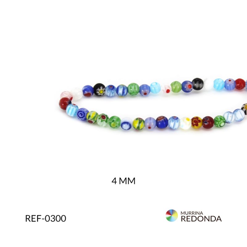 Murrina redonda 4 mm / x sarta / Ref-0300