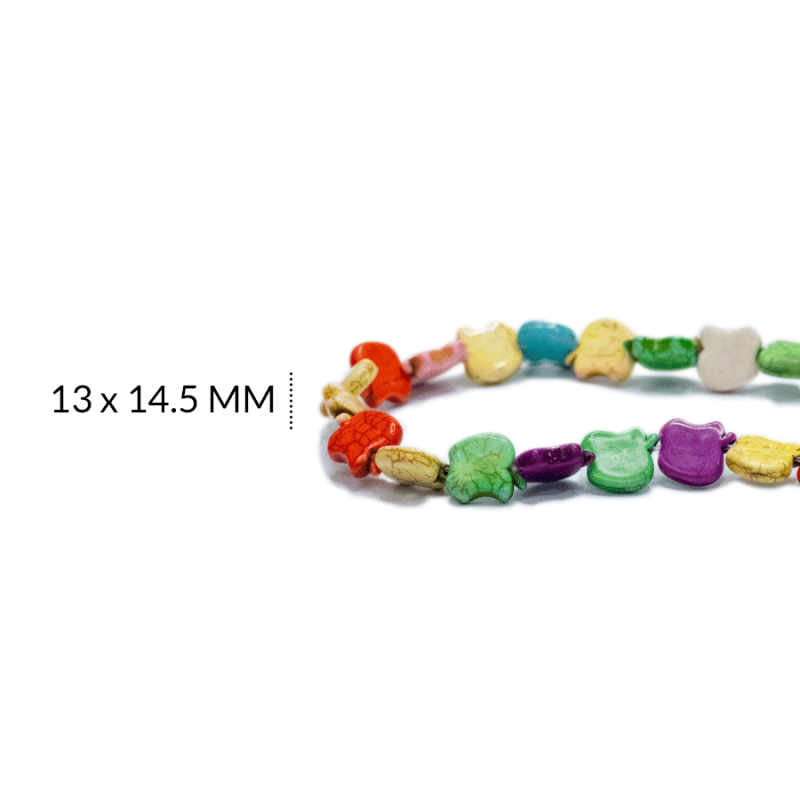 HOWLITA MANZANA 13 X14.5 MM MULTICOLOR / sarta x 39 cm aprox / REF-0642-28 / REF-0642-28