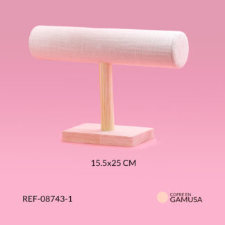 Exhibidor pulsera tubo base madera 15.5x25cm x unidad