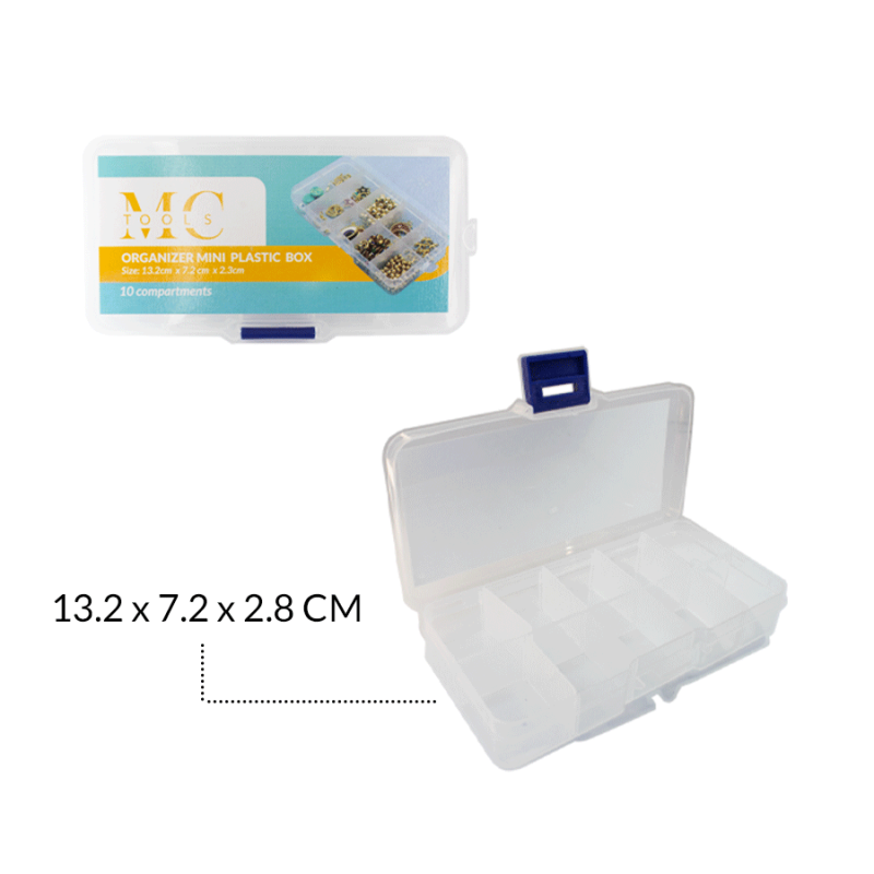 Organizador plastico mc tools 13.2x7.2x2.8cm x und