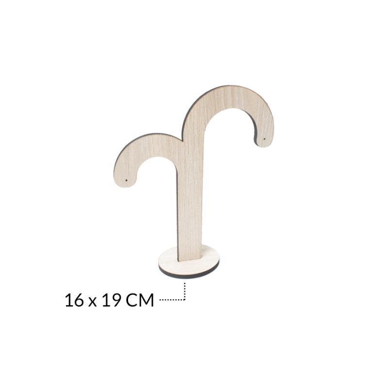 Exhibidor madera para aretes 16x19cm x und