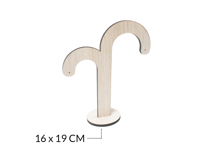 Exhibidor madera para aretes 16x19cm x und