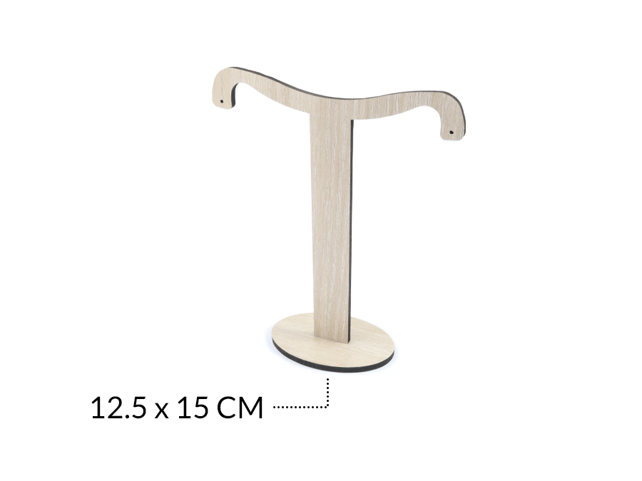 Exhibidor madera MDF » T » para arete 12.5 x 15 CM / x und / Ref-08844