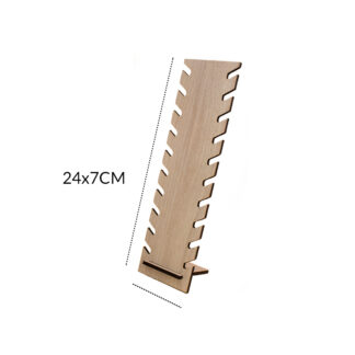 Exhibidor madera para collar 20 ranura 24x7cm x und