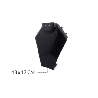 Exhibidor cuello acrilico plano mediano negro 13x17cm / x unidad / Ref-08854NN / Ref-08854NN
