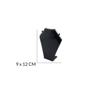 Exhibidor cuello acrilico plano pequeño negro 12x9cm / x unidad / Ref-08855NN / Ref-08855NN