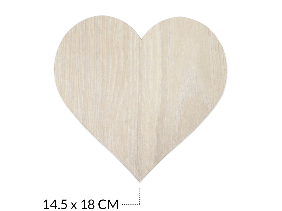 EXHIBIDOR MADERA MDF CORAZON PARA FOTOGRAFIA 14.5 X 18 CM / X UNIDAD / REF-08861 / REF-08861
