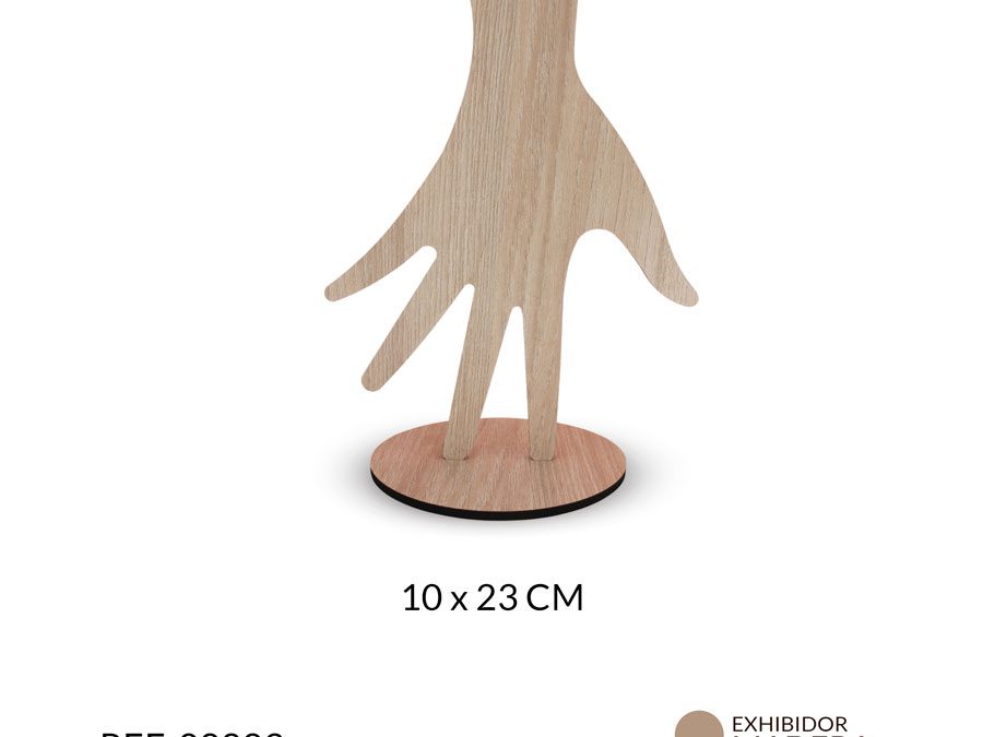 Exhibidor madera MDF para pulsera mano 23x10cm / x unidad / Ref-08883 / Ref-08883