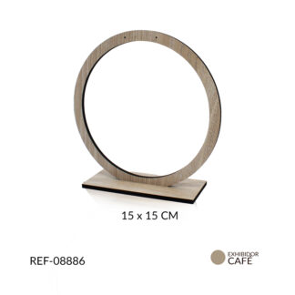 Exhibidor madera MDF silueta circulo para arete 15cm / x unidad / Ref-08886 / Ref-08886