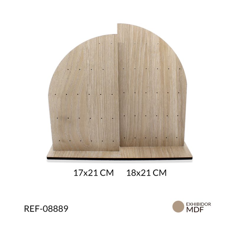 Exhibidor madera para topos doble torre 17x21 18x21 cm x und