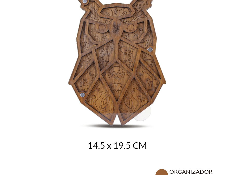 Organizador MDF Buho 16 contenedores 14.5 x 19.5 cm / x und / Ref-08906