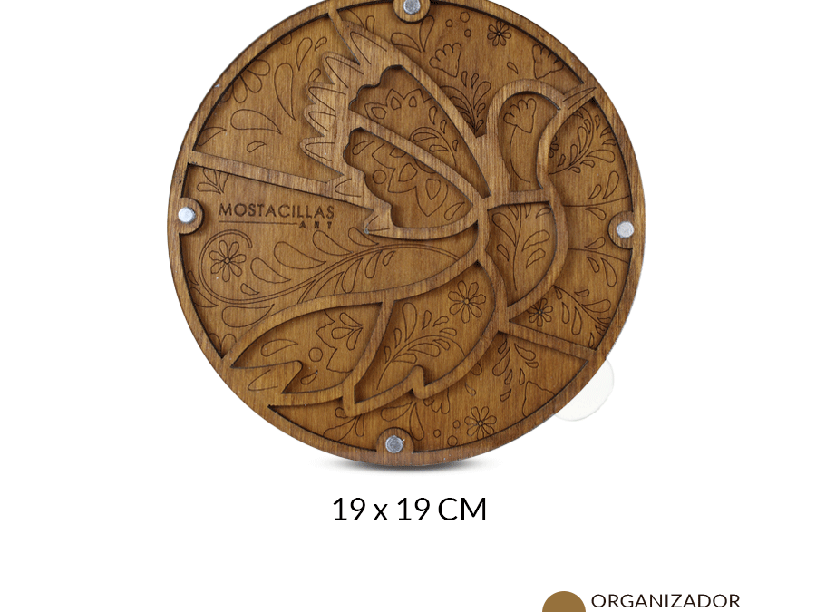 Organizador MDF Colibri real 11 contenedores 19 x 19 cm / x und / Ref-08909