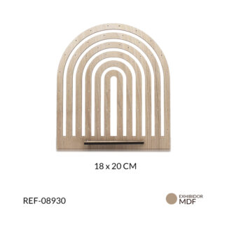 Exhibidor madera MDF arcos 18x20mm x und