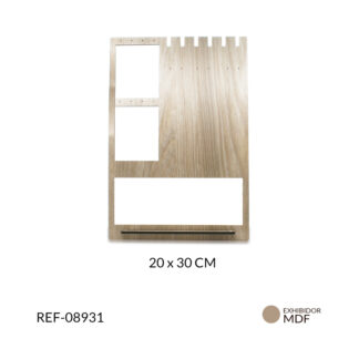 EXHIBIDOR MADERA MDF PARA COLLAR + TOPOS 20x30 MM / x UND / Ref-08931