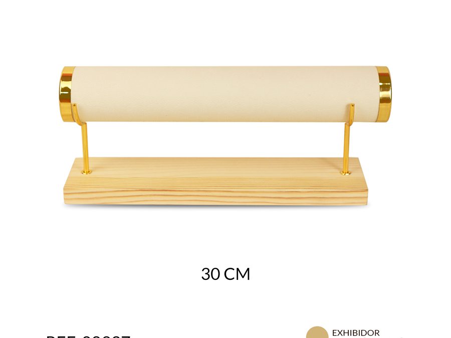 Exhibidor Cuerotex para pulsera en madera 30 cm / x und / Ref-08937