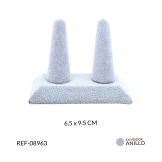 Exhibidor para anillo de 1 nivel para dos anillos 6.5 x9.5 cm / x unidad / ref-08963