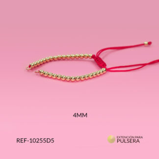 Extensión pulsera con hilo rojo con balin x unid