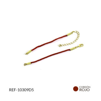 Extensión rodinada para pulsera cordón rojo x und