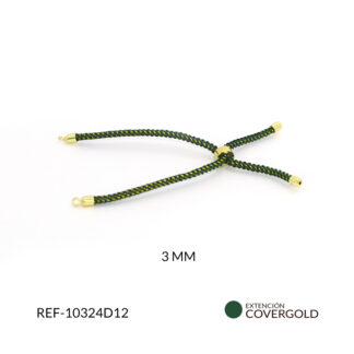 Extensión de pulsera covergold cordón Lurex verde oscuro 3mm