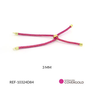 Extensión de pulsera cover gold cordón Lurex fucsia 3mm