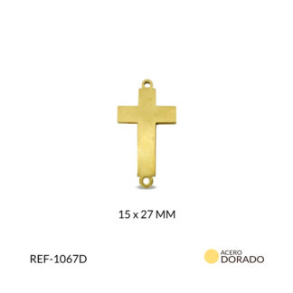 Centro Pulsera Acero Cruz 15x27mm x Und