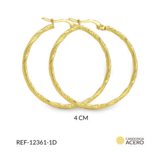 Candonga acero entorchada 4cm x par