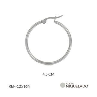 Candongas Redondas en Acero Niquelado 4.5cm Xpar