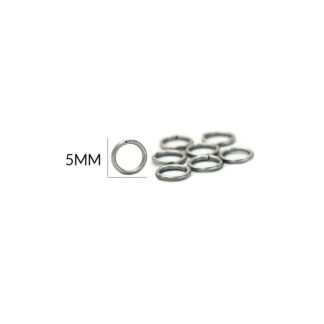 Argolla acero delgada 5mm paquete x 24 und