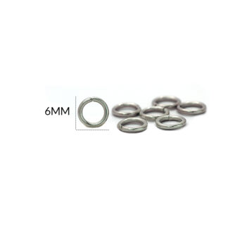 Argolla en acero gruesa 6mm paquete x 24und