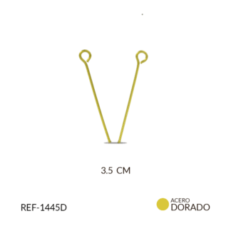 Alfiler acero cabeza de argolla 3.5cm Paquete x 12 und