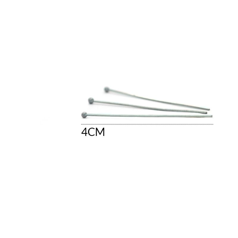 Alfiler en acero balin 4 cm Paquete x 12 unids