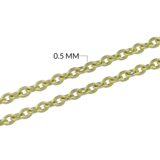 Cadena acero eslabón punto diamante 0.5 mm x metro