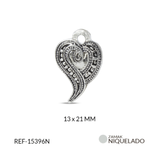 Dije zamak corazon 13x21mm x6 und