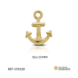 Dije en zamak ancla 10x13mm x6 unidades