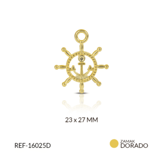 Dije zamak timón ancla 23x27mm x und