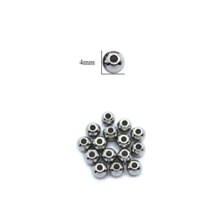 Balin en acero macizo 4mm boca pequeña x 12 und