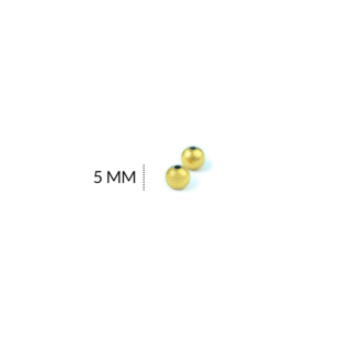 Balin acero macizo 5mm boca pequeña paquete x 12und